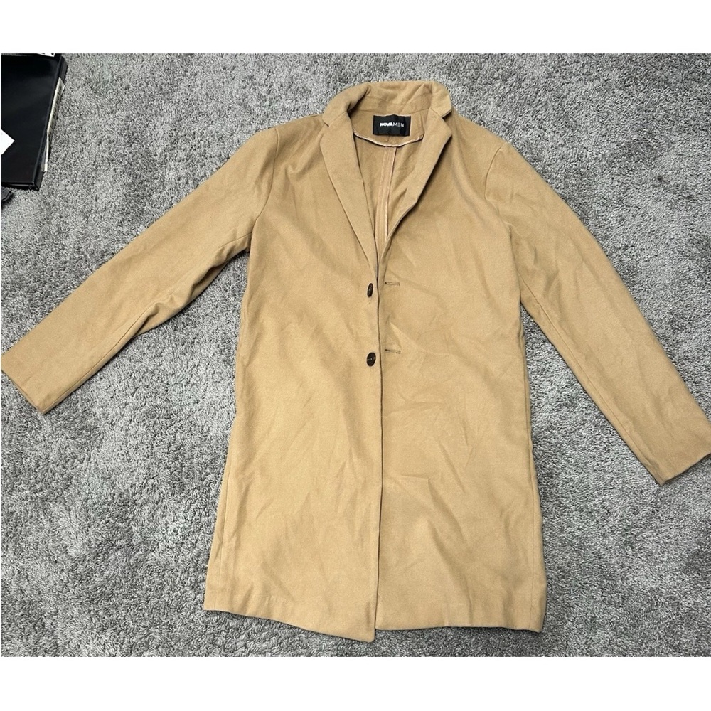 Fashion Nova Men's Tan Trench Coat